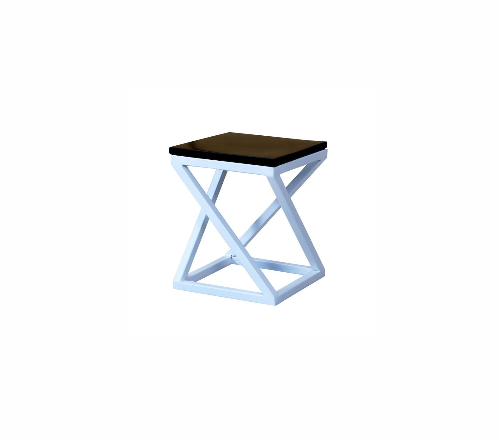New Stylish White Side Table With Walnut Wooden Top - Furnishiaa -  -